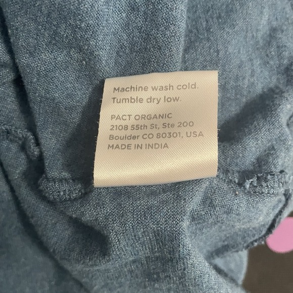 PACT ORGANIC XL Blue Open Front Waterfall Cardigan Top Lightweight Sustainable - Picture 8 of 8